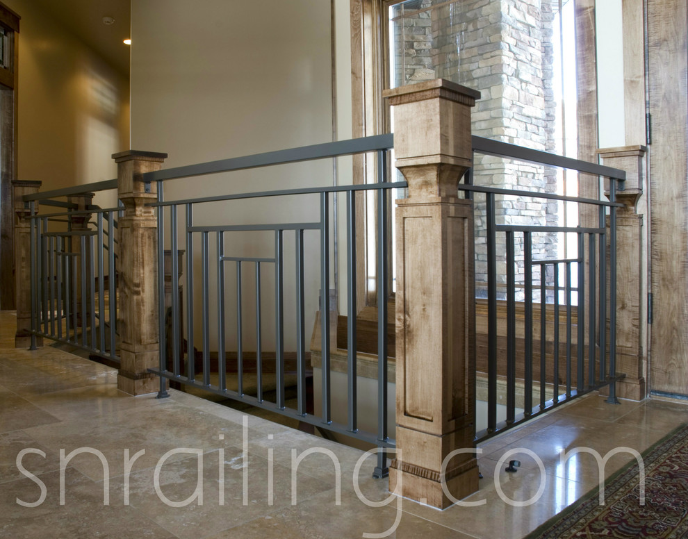Residential railings Traditional Staircase Salt Lake City by SN