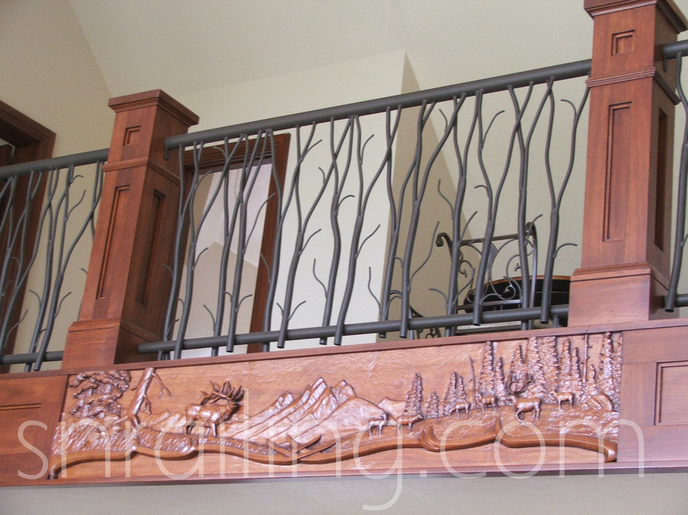 Residential railings Traditional Staircase Salt Lake City by SN
