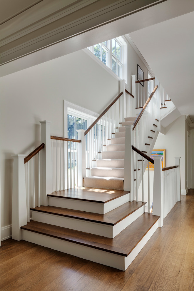 Riverfront Farmhouse Staircase Farmhouse Staircase Boston By Lda Architecture 6086