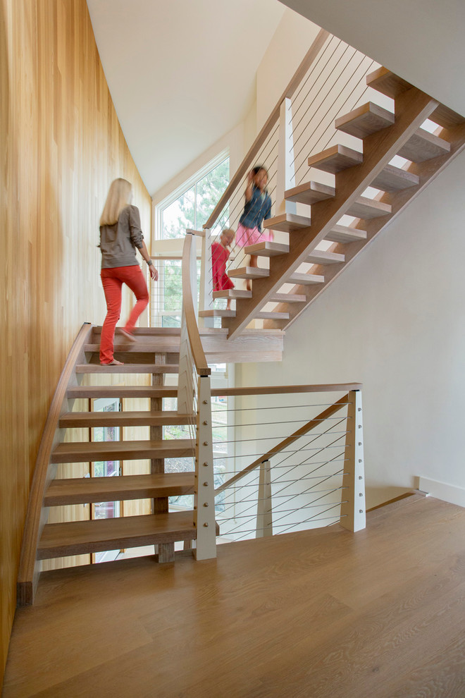 Inspiration pour un escalier design en U.