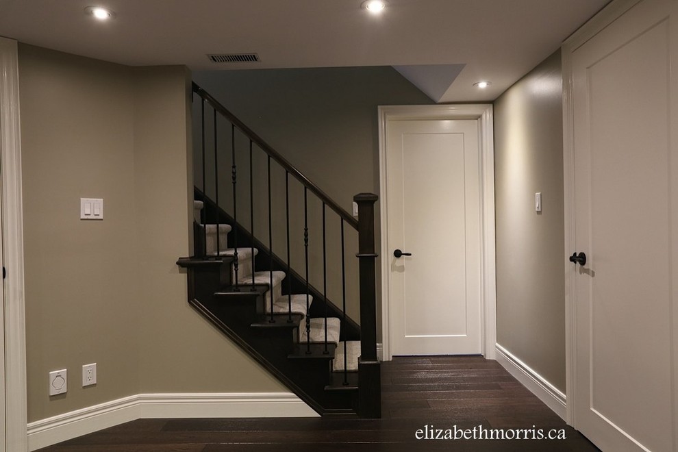 Example of a large trendy staircase design in Toronto