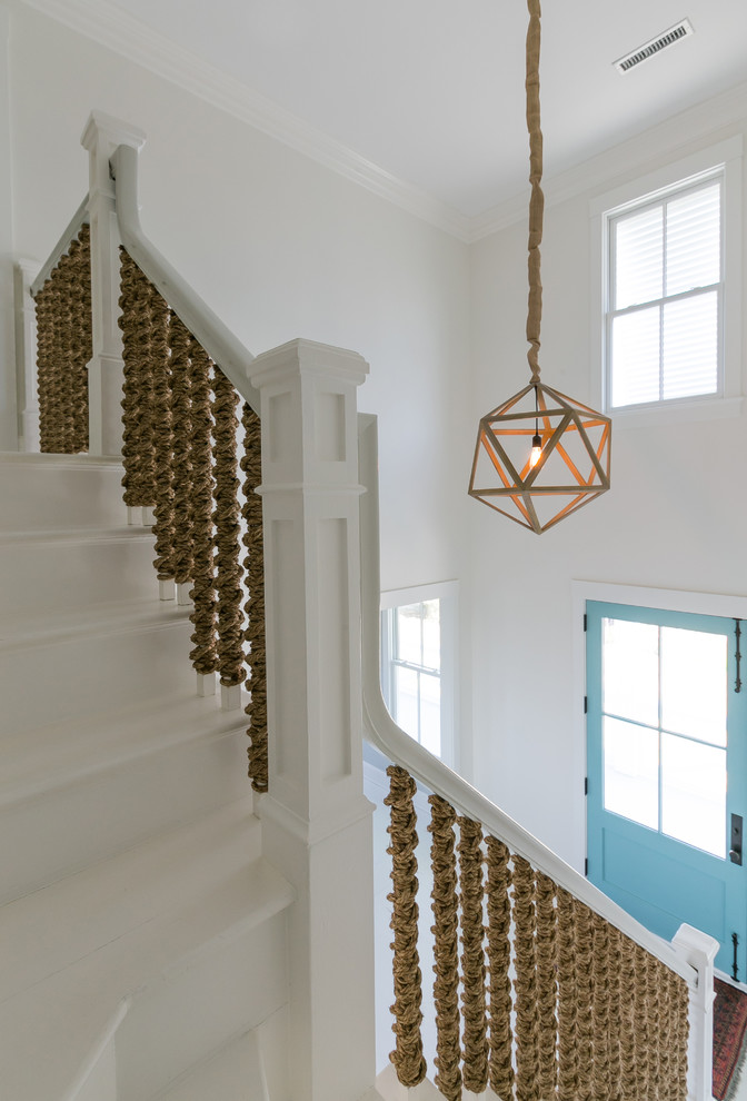 Design ideas for a coastal staircase in Charleston.