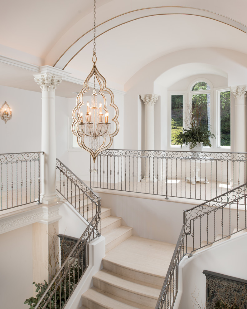 Example of a huge classic staircase design in San Diego