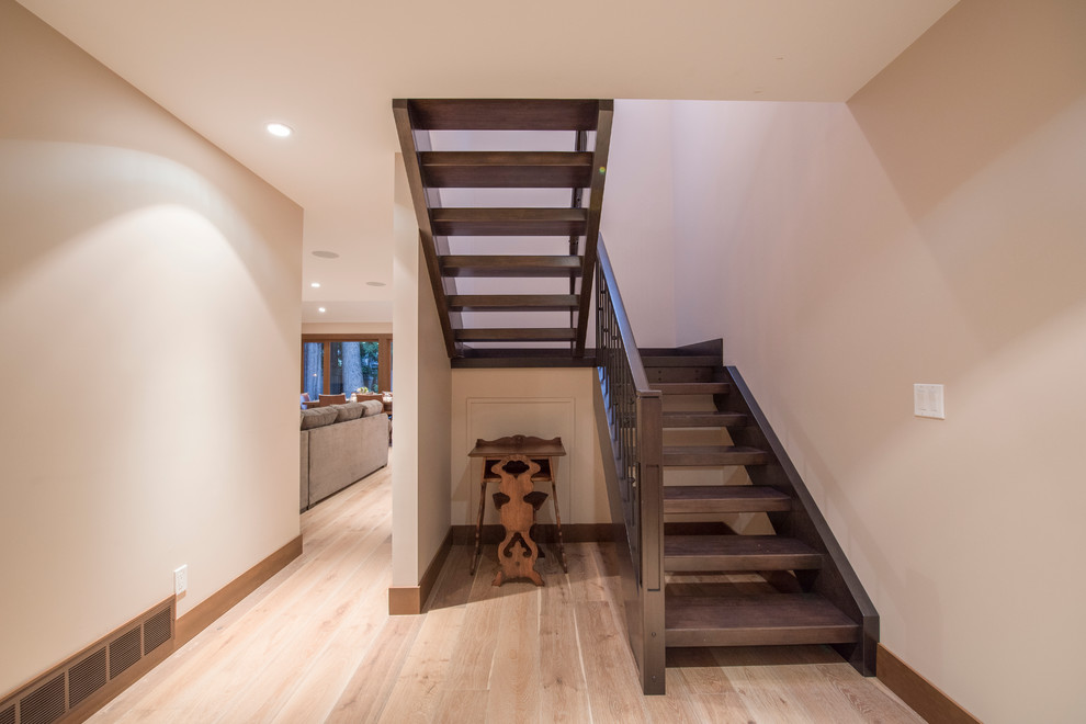 Design ideas for a medium sized rustic staircase in Vancouver.