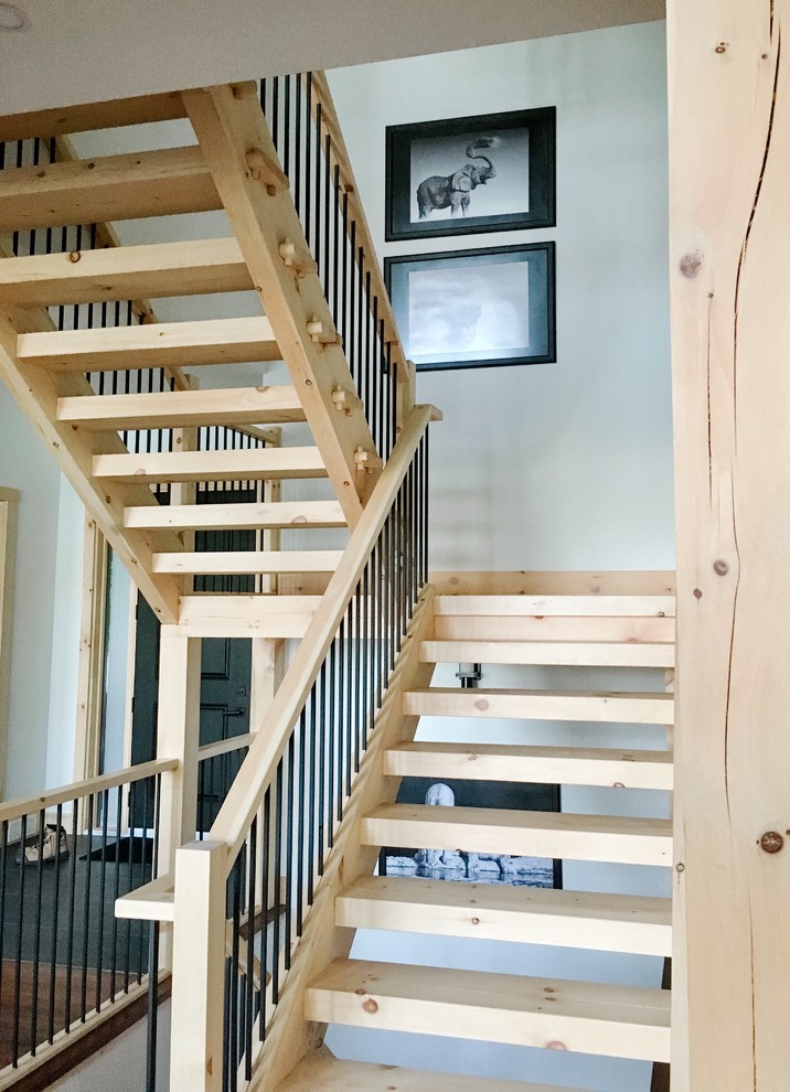 Rustic staircase in Toronto.