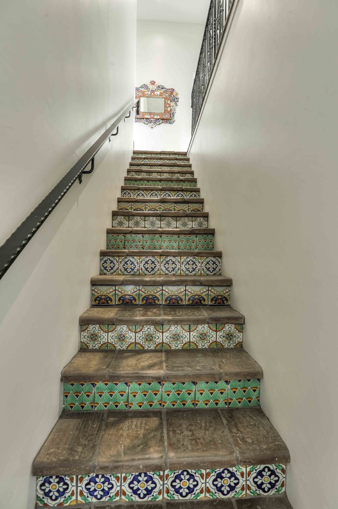 Inspiration for a mediterranean staircase remodel in Austin