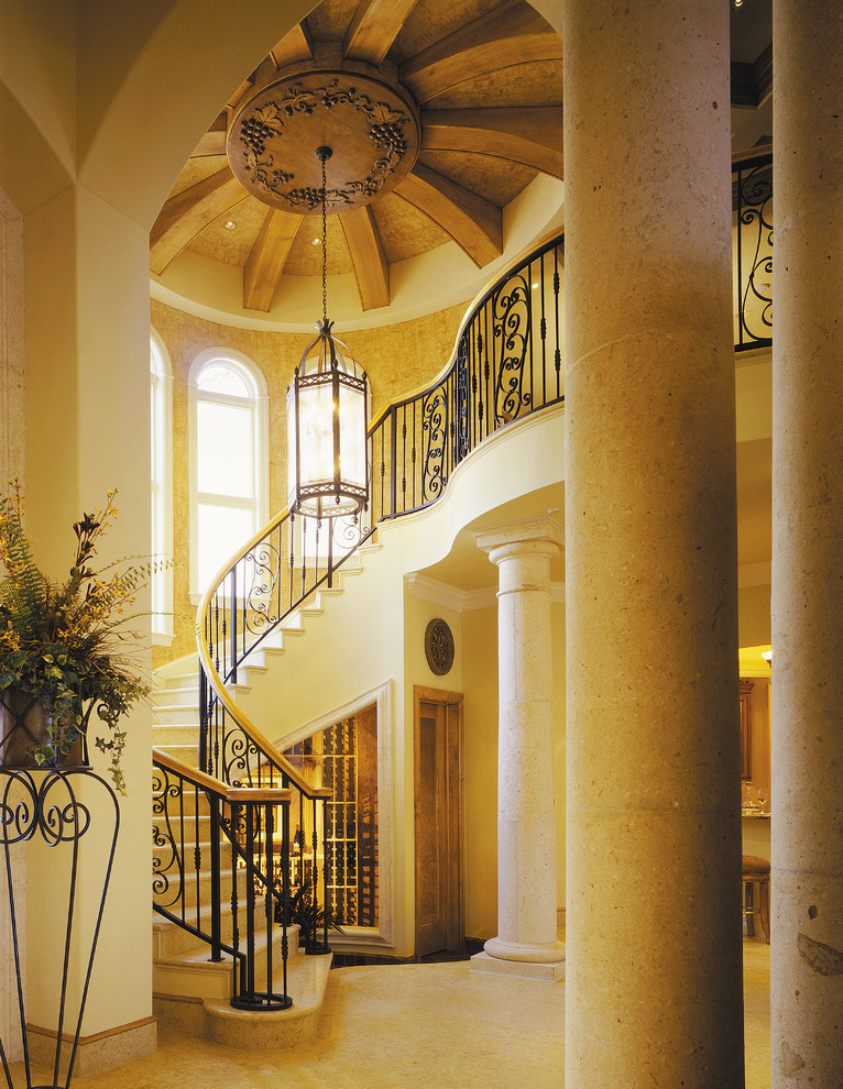 Inspiration for a mediterranean staircase remodel in Miami