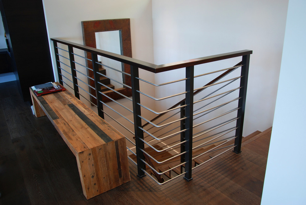 Urban wooden staircase photo in San Francisco with wooden risers