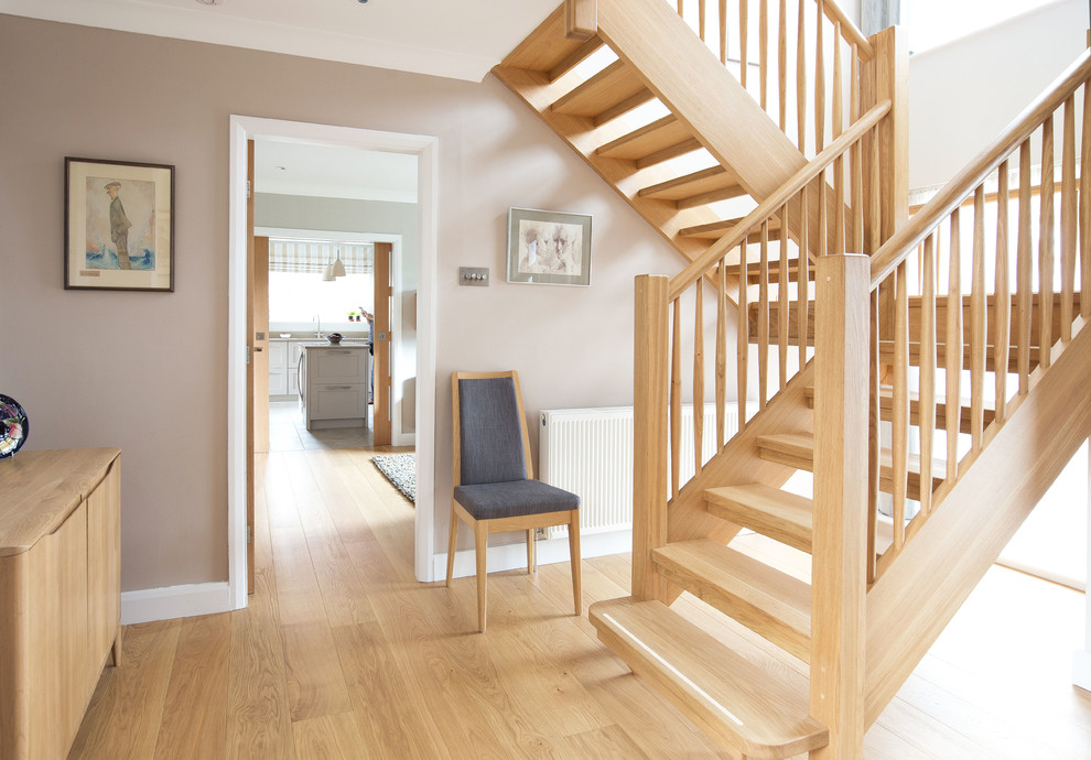 Staircase - large scandinavian staircase idea in Other