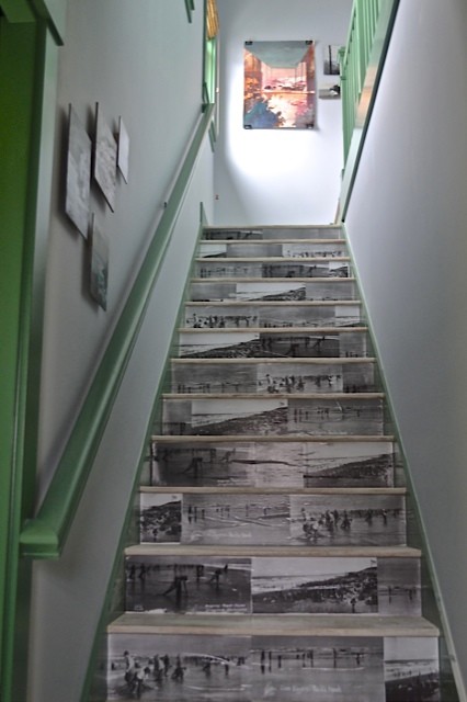 Bild på en eklektisk trappa