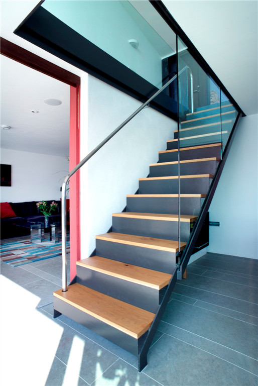 Example of a trendy staircase design in Devon
