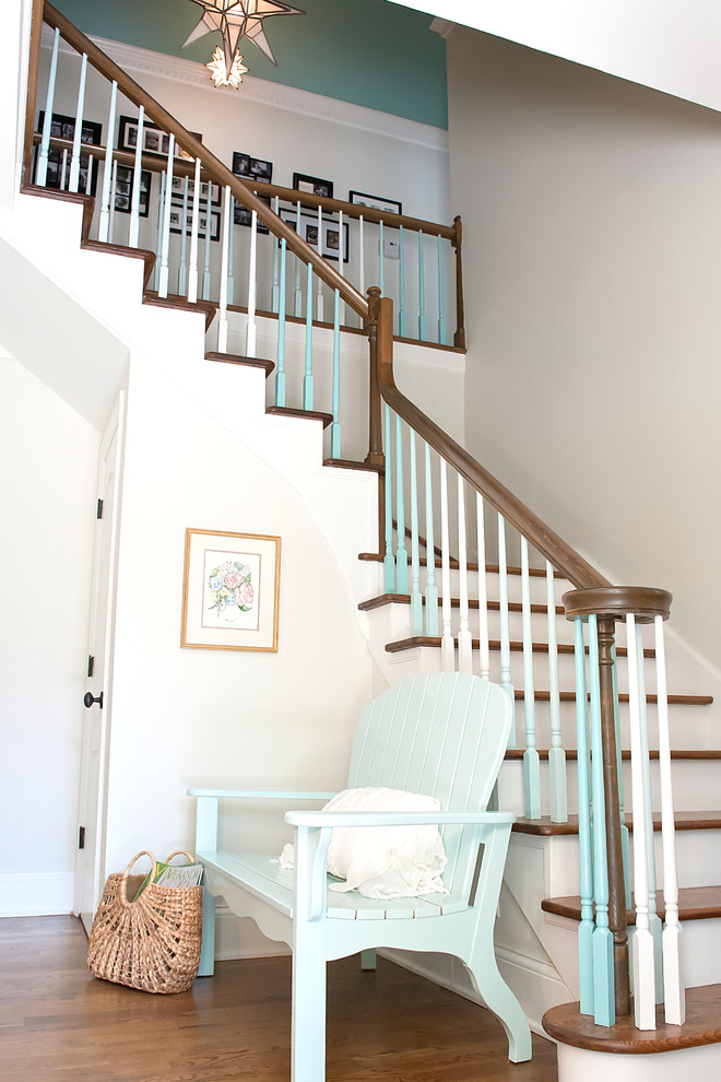 Inspiration for a coastal staircase in Nashville.
