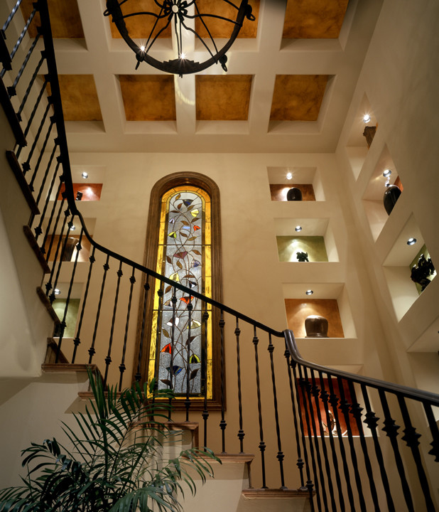 Staircase - mediterranean staircase idea in Austin
