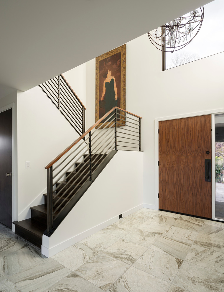 Inspiration for a contemporary staircase remodel in Seattle