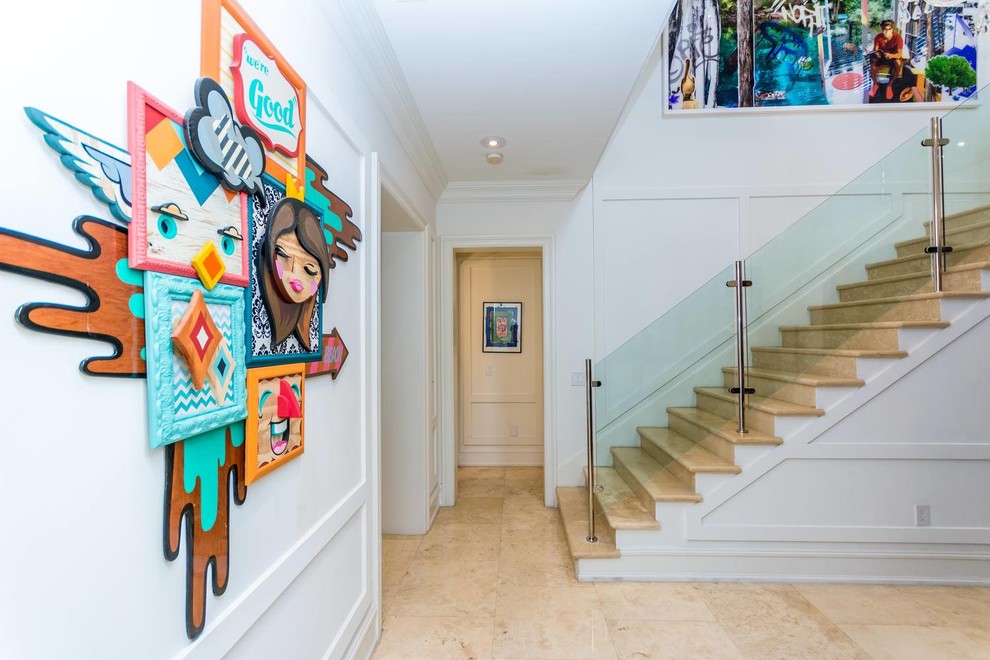 This is an example of a large bohemian staircase in Miami.