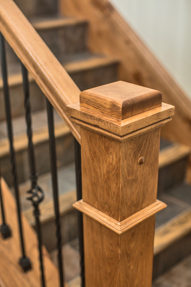 Inspiration for a craftsman staircase remodel in Denver