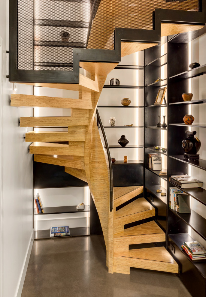 Inspiration for a modern staircase in Portland.