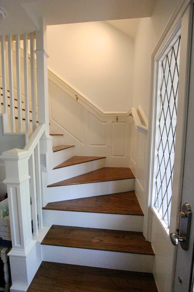 This is an example of a vintage staircase in Houston.