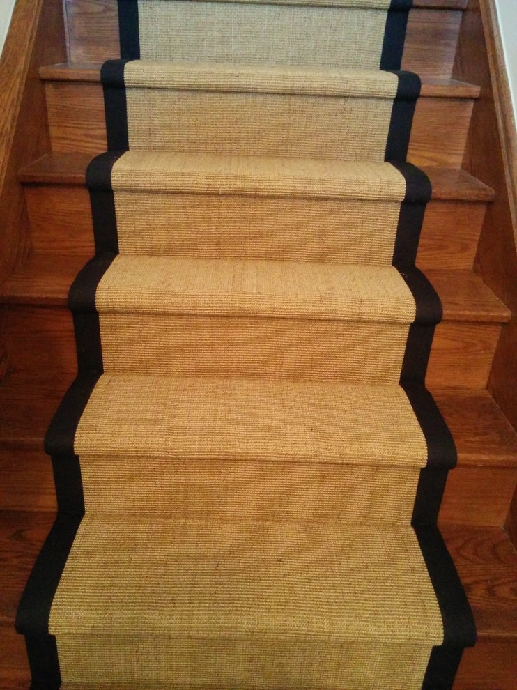 Sisal Stair Runners Traditional Staircase Toronto by FLOORIANS