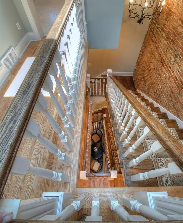 Skaneateles Lake Condos Project Rustic Staircase New York by