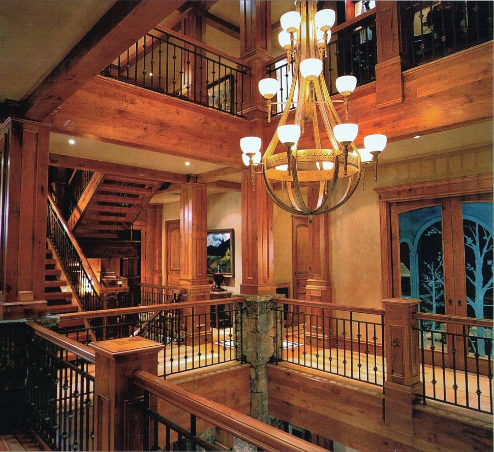 Inspiration for a rustic staircase in Salt Lake City.