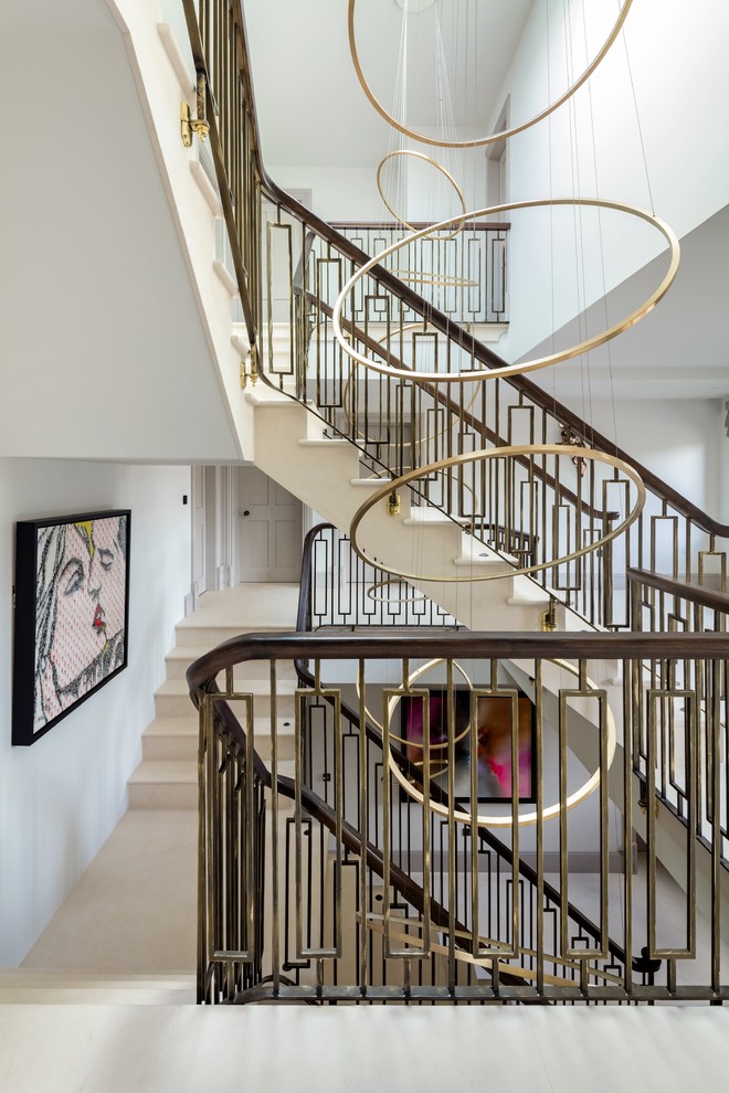 Staircase - transitional staircase idea in Oxfordshire