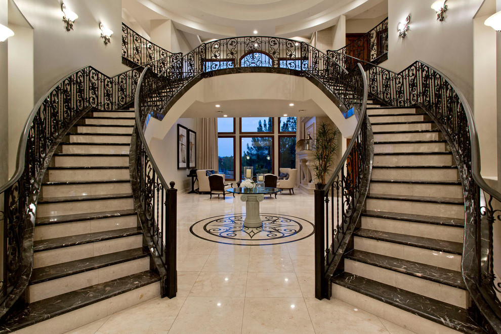 This is an example of a mediterranean staircase in Las Vegas.