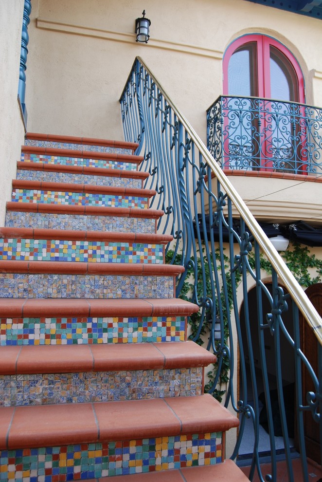 Eklektische Treppe in Los Angeles