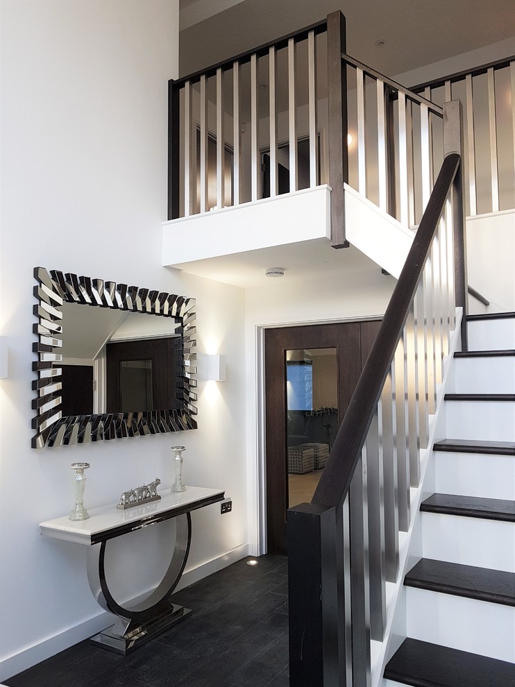 Example of a trendy staircase design in West Midlands