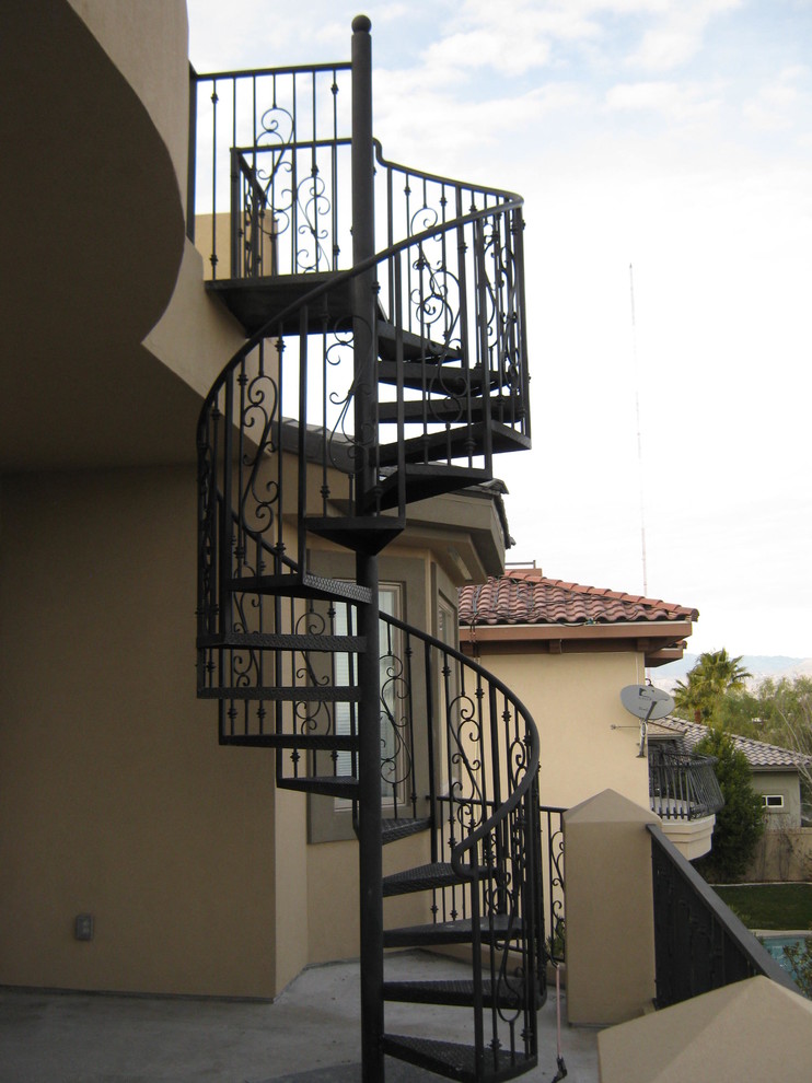 Spiral Stairways Mediterranean Staircase Las Vegas by JD Stairs