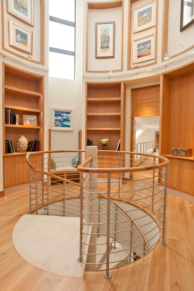 Spiral to Staircase to Wine Cellar Contemporary Staircase Other