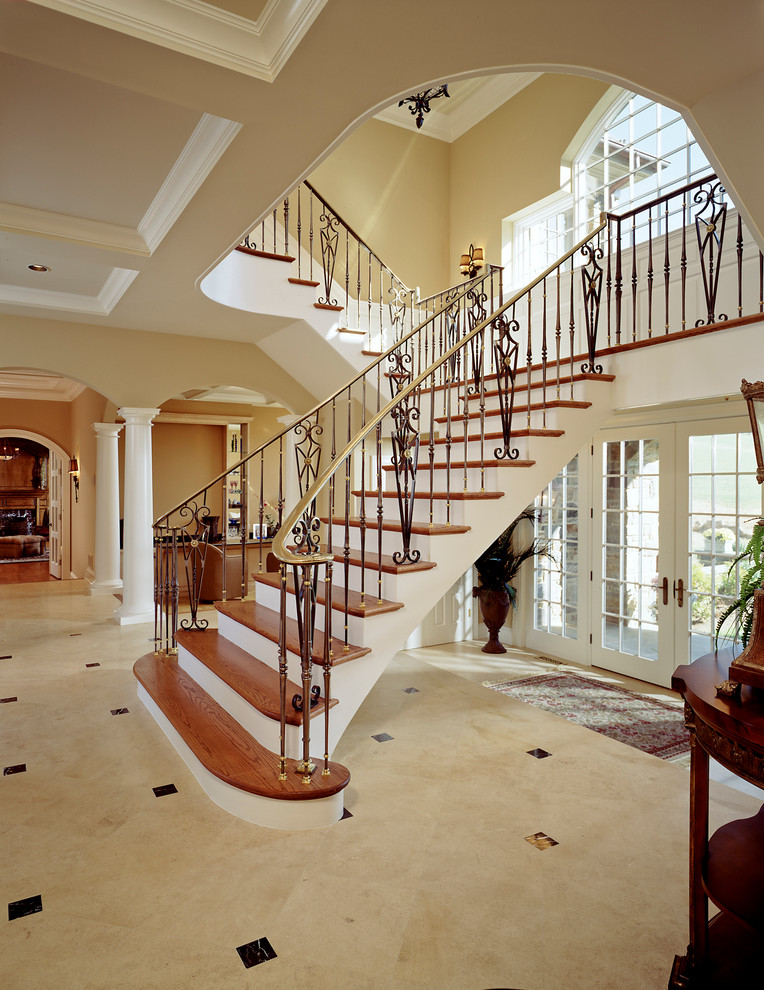 Design ideas for a traditional wood staircase in Philadelphia.