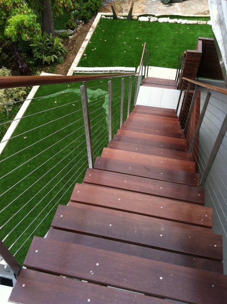 Example of a trendy staircase design in San Diego