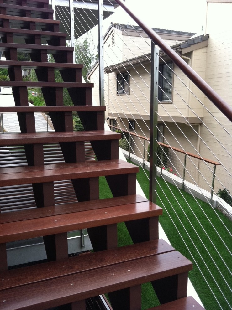 Stainless Steel Posts, Cables and Rosewood Handrail ...