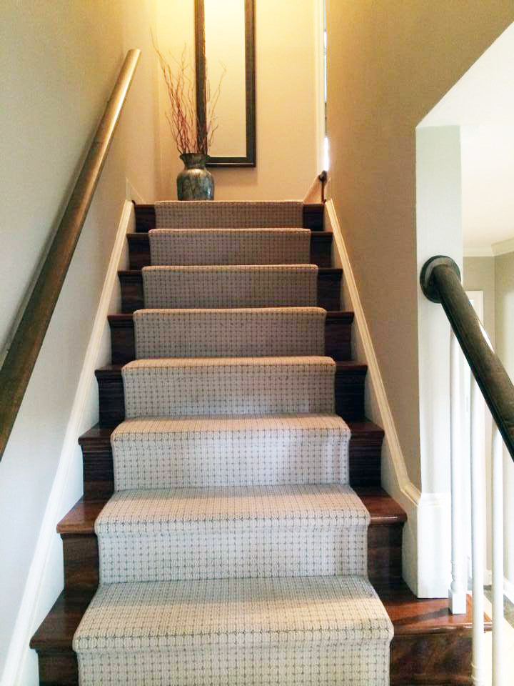 Stair & Hall Custom Runner in Crofton, MD - Traditional - Staircase