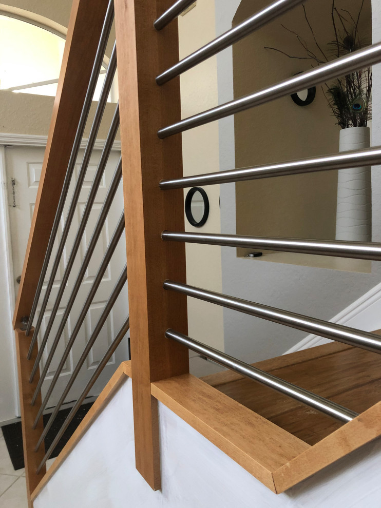 Stair case modern railing Modern Staircase Miami by MCH Custom