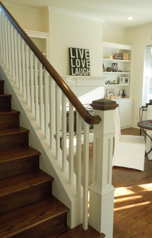 Stair Landing Craftsman Staircase Dallas by