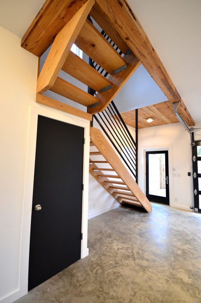 Stair + Mechanical Room Industrial Staircase Nashville Houzz