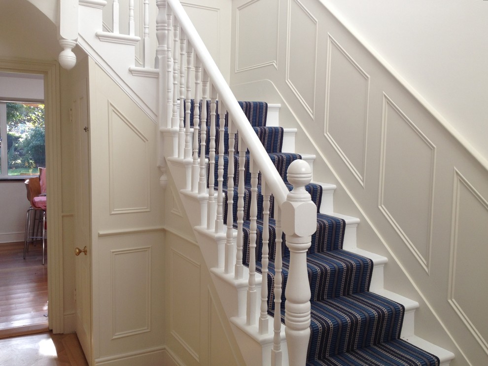 This is an example of a classic staircase in London.