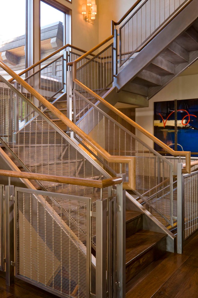Stair railing Contemporary Staircase Denver by Studio 133 Houzz