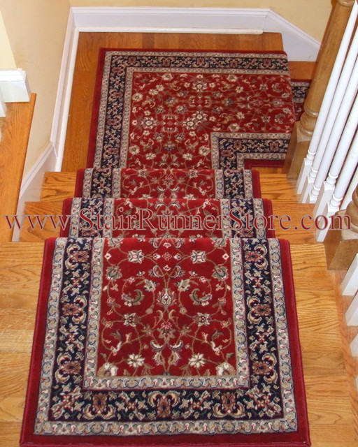 Stair Runner Landing Installation Classique Escalier New York