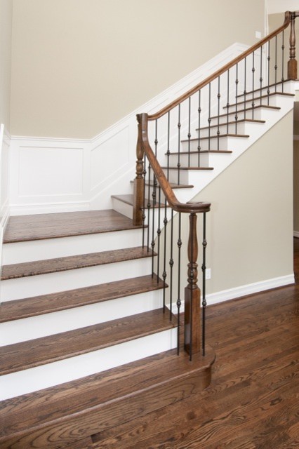 Example of a classic staircase design in Milwaukee