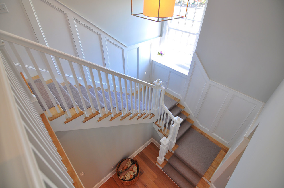 Photo of a farmhouse staircase in Providence.
