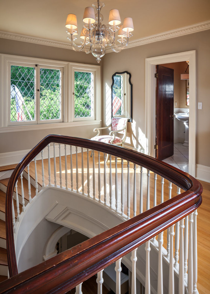 This is an example of a classic staircase in Portland.