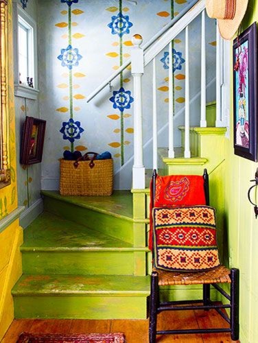 Example of an eclectic staircase design in Other