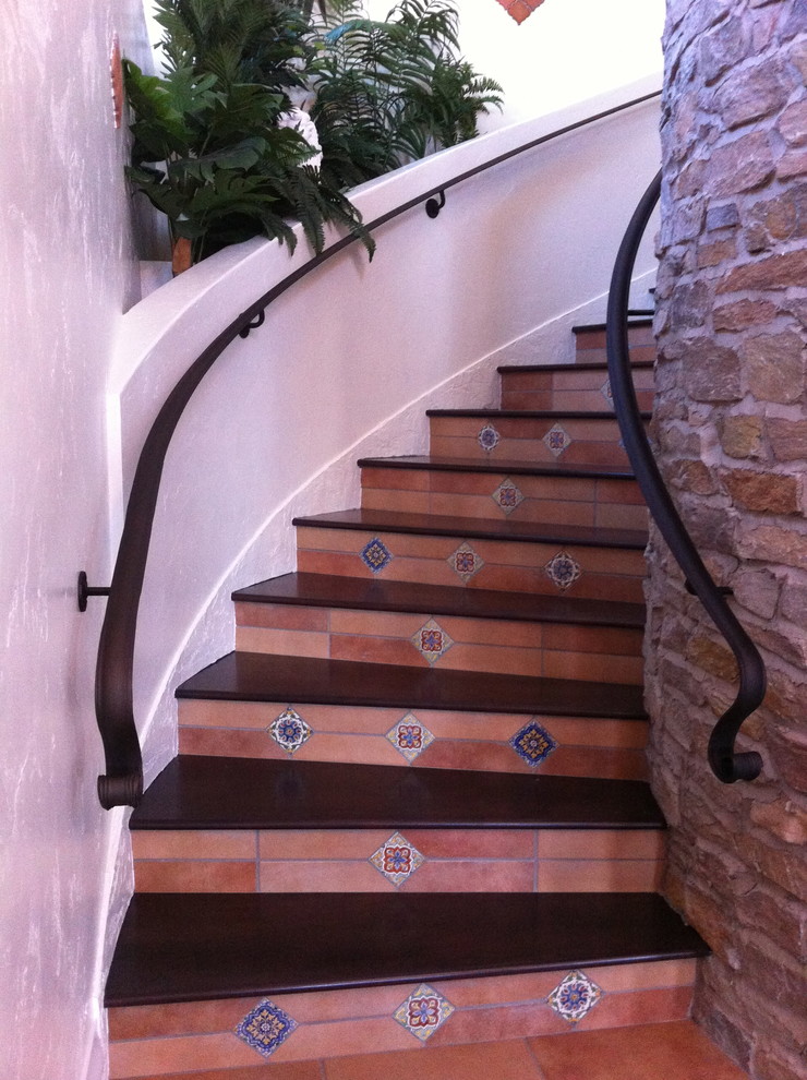 Inspiration for a mediterranean staircase in Calgary.