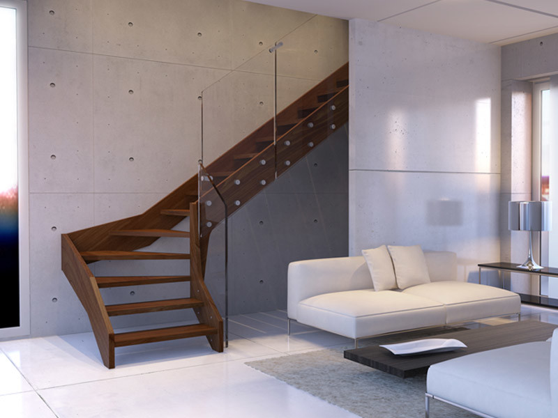 Inspiration pour un escalier minimaliste avec éclairage.