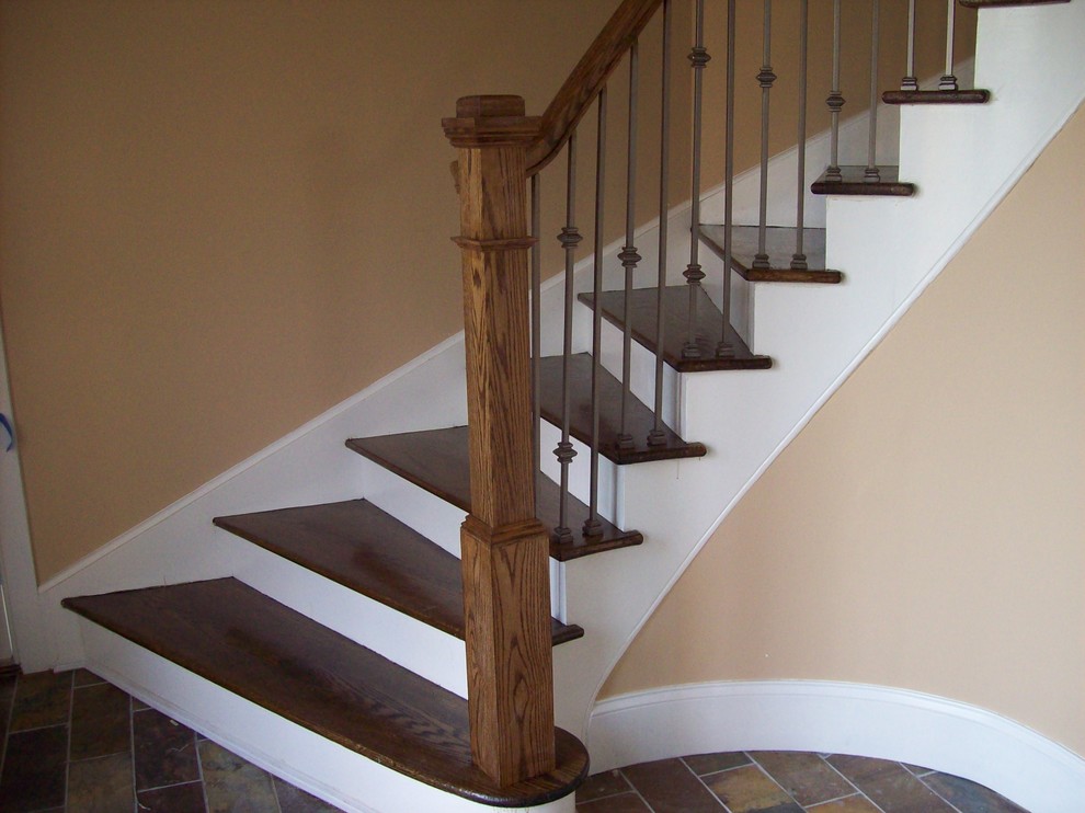 This is an example of a traditional staircase in Newark.