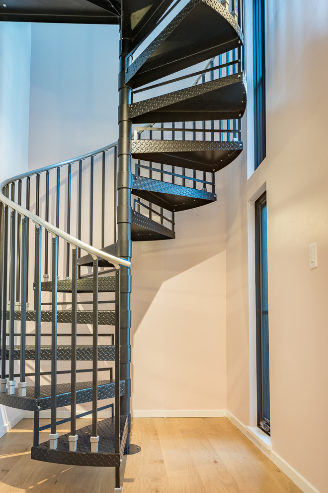 Staircase - industrial staircase idea in Denver