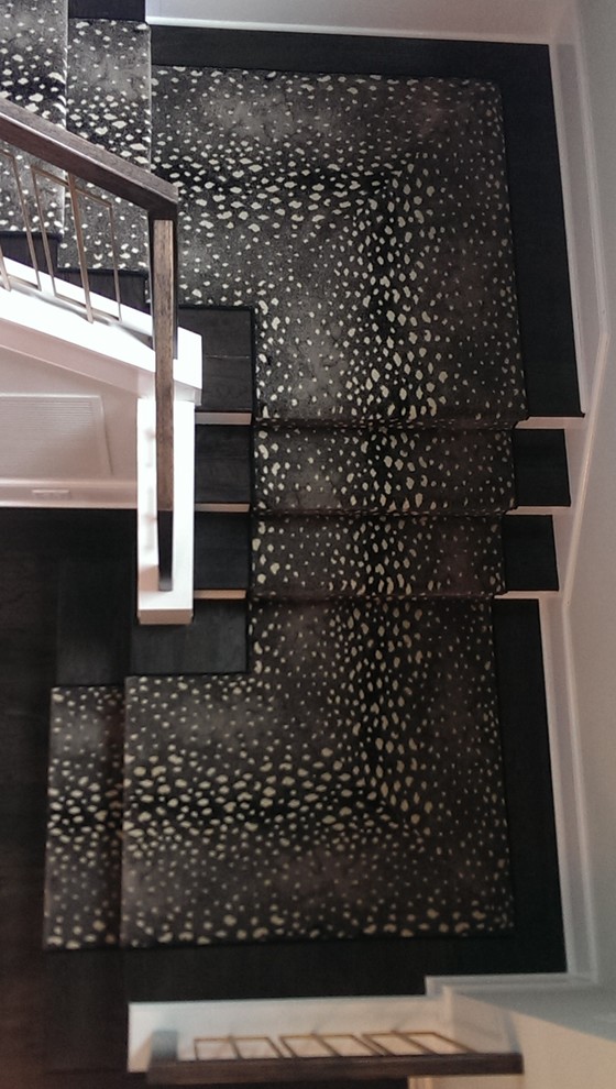 This is an example of a classic staircase in Charlotte.